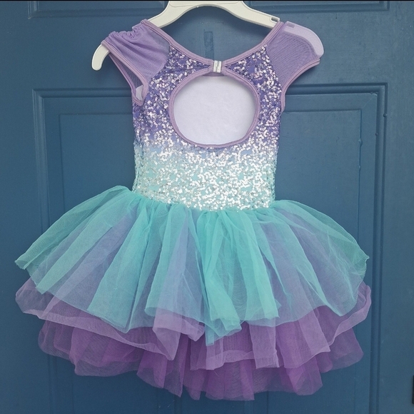 Sparkling Purple and Blue Kids Costume - Picture 2 of 4